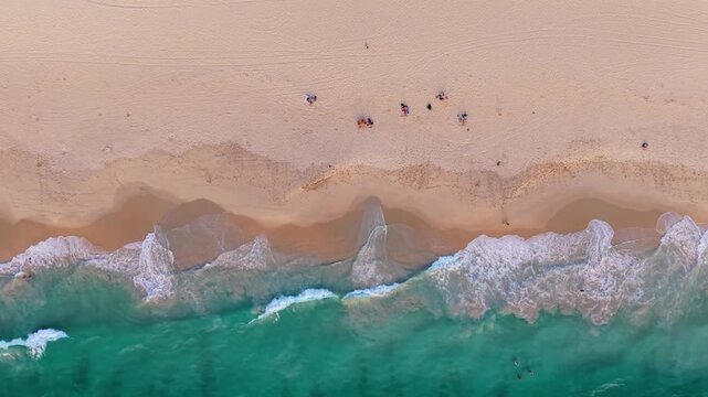 Top down drone view of Western Australian beach