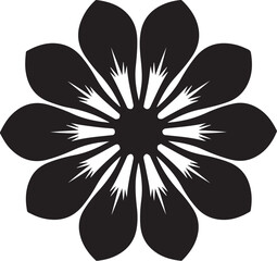 Elegant Black Floral Mandala Silhouette Vector Design