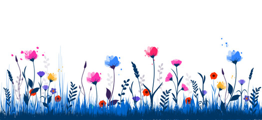 fiori, natura, primavera, campagna, campo di fiori,