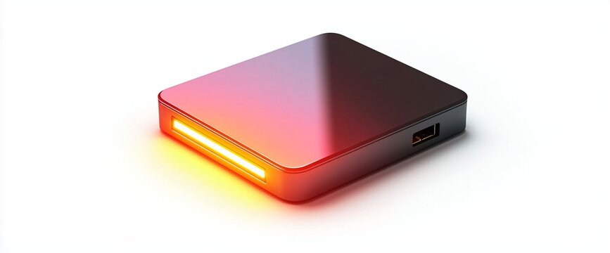 Compact External Storage Device with LED Indicator for Data Backup