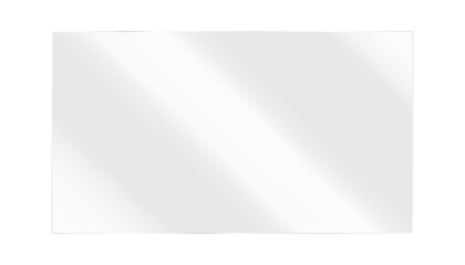 Fototapeta na wymiar Realistic transparent shiny glossy glass panel with light glare reflective surface effect, clear plastic sheets with reflection, shiny transparent glass panel