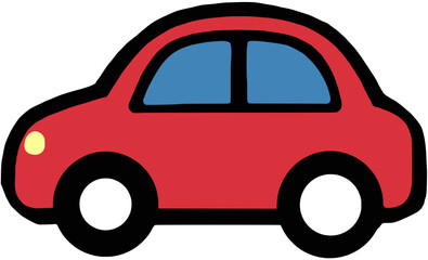 cartoon red car