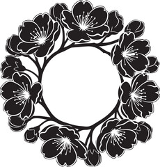 Elegant Black Lotus Flower Silhouette Vector Design