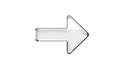 Transparent Glass Arrow Icon Pointing Right