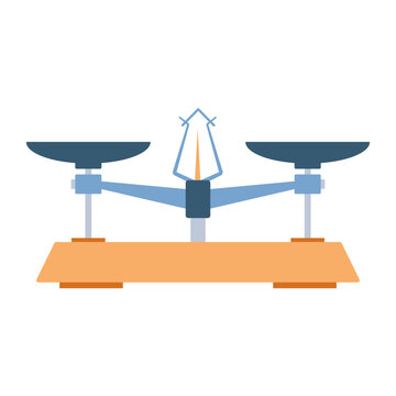 Flat Illustration Set of Weighing Scales and Measurement Devices