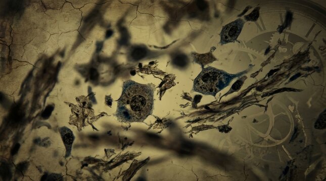 Microscopic View of Cellular Senescence Markers in Aging Tissue