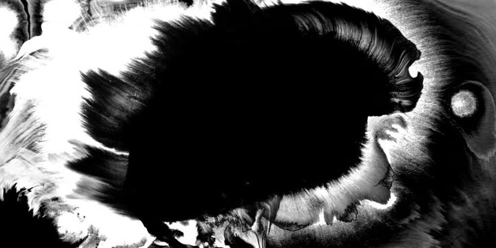 Abstract Ink Swirls Flowing in Water Creating Artistic Cloud Effect