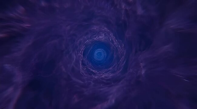 A deep indigo tunnel spiraling into a bright blue center core of energy