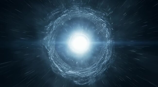 Abstract vortex of light and energy, a tunnel through space and time
