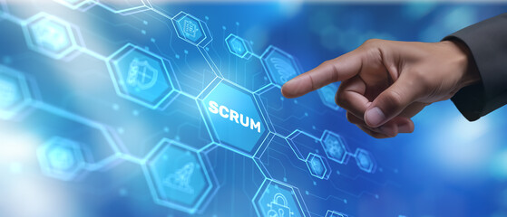 Obraz premium Scrum agile framework for team collaboration and iterative project development