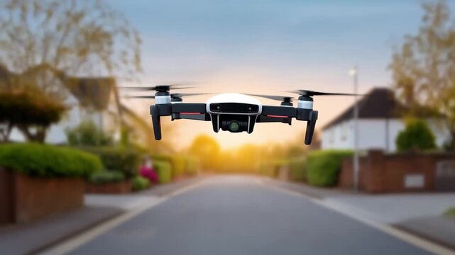 Smart drone delivery technology optimizes routes in residential zones for efficient parcel transport and timely service
