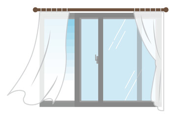 This is an illustration of opening a window for ventilation.