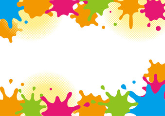 Splattered ink illustration frame