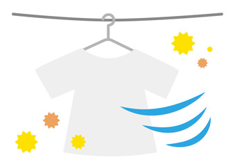Illustration of pollen and laundry