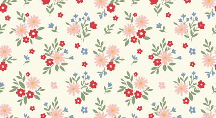 Vintage_Mixed_Floral_Bouquet_Seamless_Pattern_Design