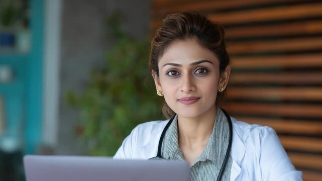 Portrait of a Caring Professional: A skilled and confident health expert, radiating competence and empathy, is captured in a close-up portrait, ready to provide expert care.
