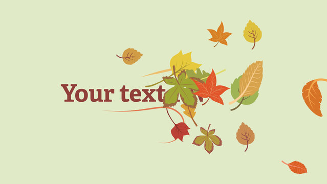 Swirling Autumn / Fall Leaves Text Reveal 