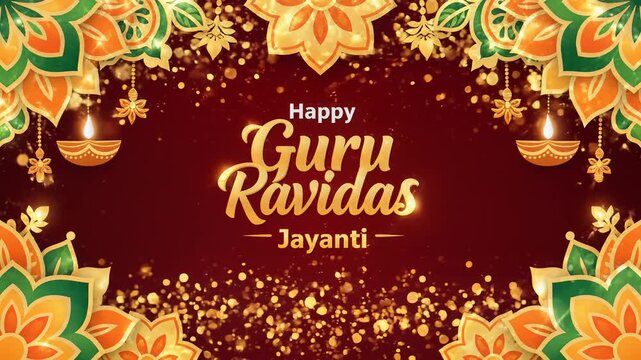 Happy Guru Ravidas Jayanti Festival Background Template Design