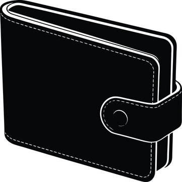 black leather wallet with dollar sign