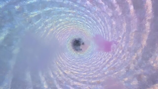 Abstract colorful water vortex swirling in vibrant hues
