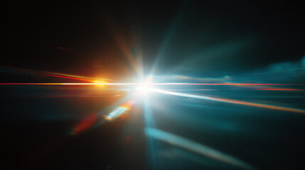 Obraz premium Abstract light streaks create a dramatic and vibrant background for design, conveying motion and energy.