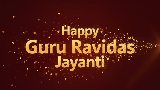 Happy Guru Ravidas Jayanti Golden Text Opener Celebration