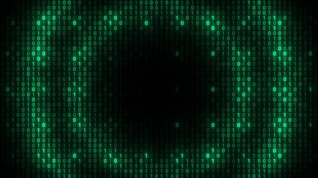 digital binary data scan loop background	