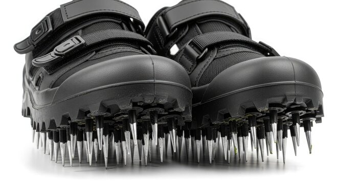 Aeration Spiked Shoes for Lawn Care and Gardening - Industrial Grade Spikes for Soil Compaction Relief