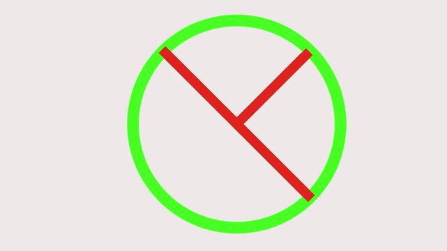 Universal symbol for negation., don't doing something, stop or prohibited isolated sign.