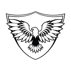 Obraz premium Vector eagle shield icon
