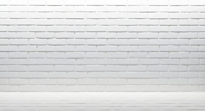 Fondo panor&aacute;mico de pared de ladrillo viejo pintado de blanco