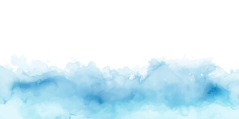 Fluffy white cumulus clouds drift across a bright blue summer sky in this beautiful abstract watercolor background featuring a light ethereal atmosphere and soft smoky sunlight © NAYEM 2.0