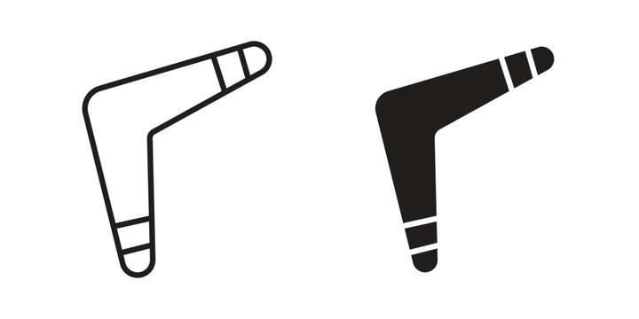 Boomerang icon collection. Vector design pack