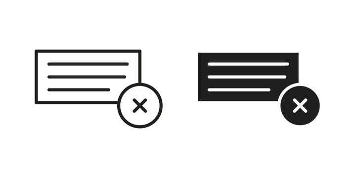 Bounced check icon collection. Vector design pack