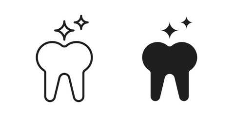 Obraz premium clean tooth icon collection. Vector design pack