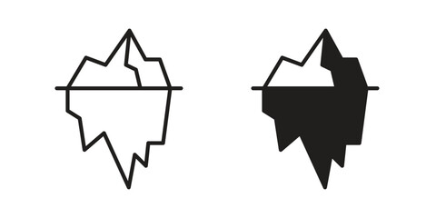 Iceberg icon collection. Vector design pack © Hestia