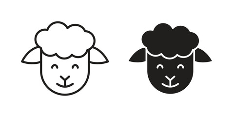 Lamb icon collection. Vector design pack © Hestia