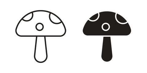 Mushroom icon collection. Vector design pack