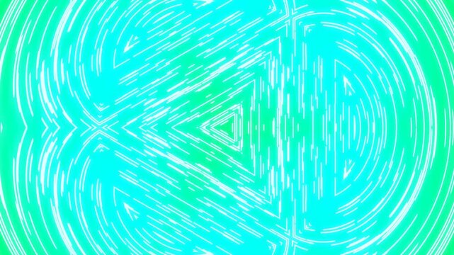 Abstract geometric pattern with swirling lines and a central triangle viewed from a straightforward perspective