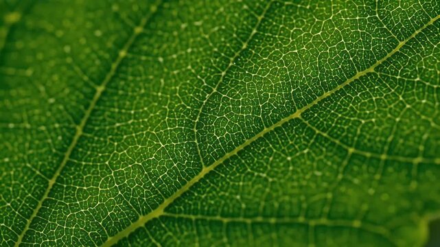 Close up of textured green leaf showing detailed veins and patterns