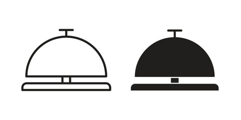 Fototapeta premium Reception bell icon collection. Vector design pack