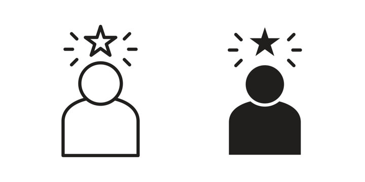 Self confidence icon collection. Vector design pack