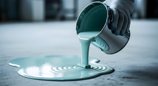 Green Epoxy Resin Pouring Process