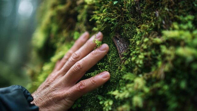 Forest conservation imagery for sustainability and wellness marketing