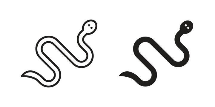 Snake icon collection. Vector design pack