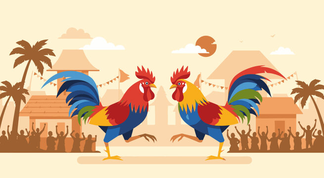Tamil village Seval Sandai (rooster fight)