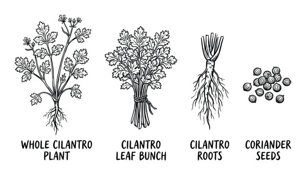 Cilantro Roots Process