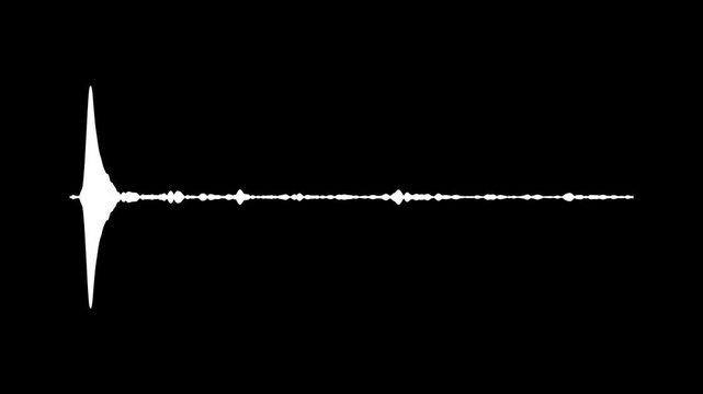 White audio spectrum wave effect, sound frequency graph animation, music equalizer hud interface, streaming podcast visualizer design, dynamic oscillation motion, black background 4k