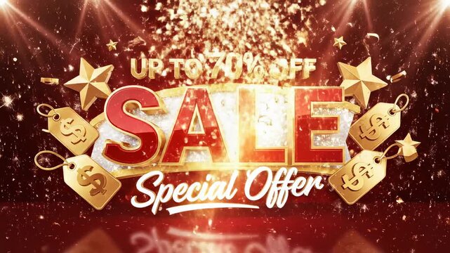 Amazing Sale Special Offer Up To 70 Percent Off Discount Promotion.