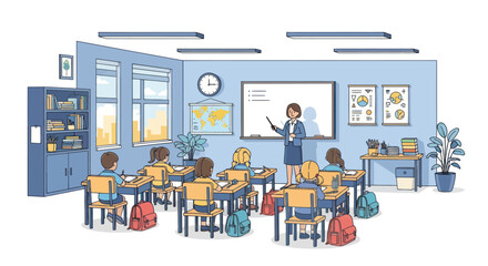 school classroom, kids learning © Wild